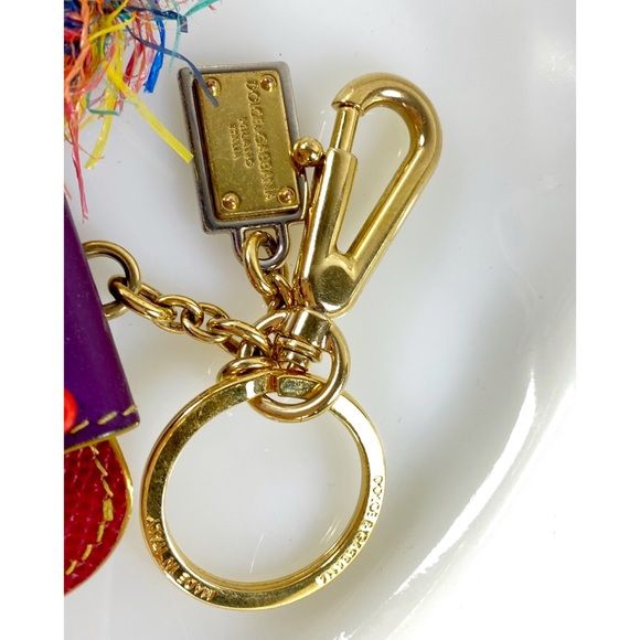 Dolce & Gabbana Beaded Leather Pony Bag Charm - Picture 3 of 5